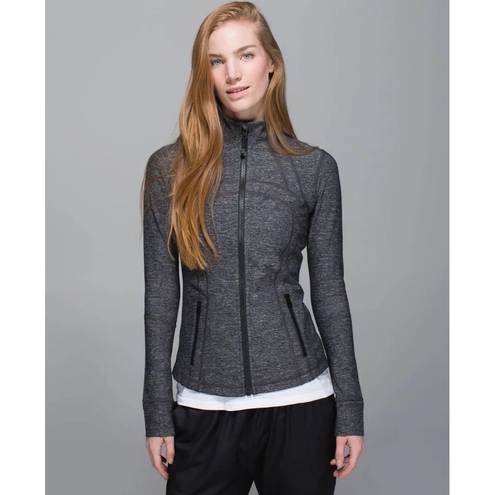 Lululemon Define Jacket Luon Twill Heathered Black Size 6